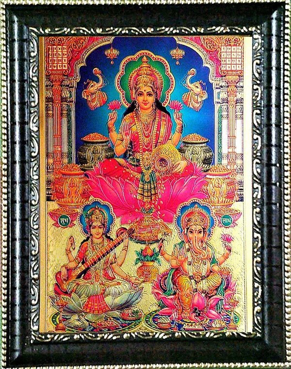 Photo_&_Frame_Laxmi_Ganesh_Saraswati