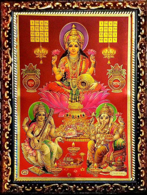 Photo_&_Frame_Laxmi_Ganesh_Saraswati