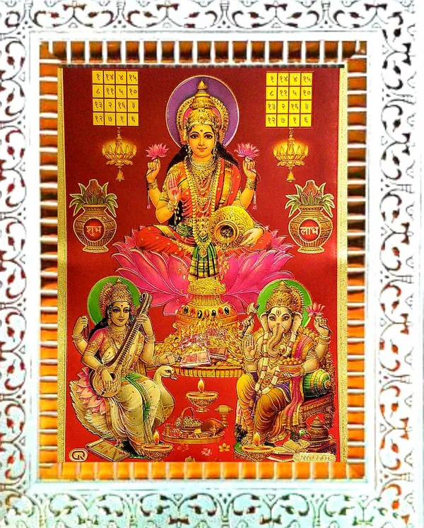 Photo_&_Frame_Laxmi_Ganesh_Saraswati