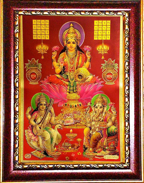 Photo_&_Frame_Laxmi_Ganesh_Saraswati