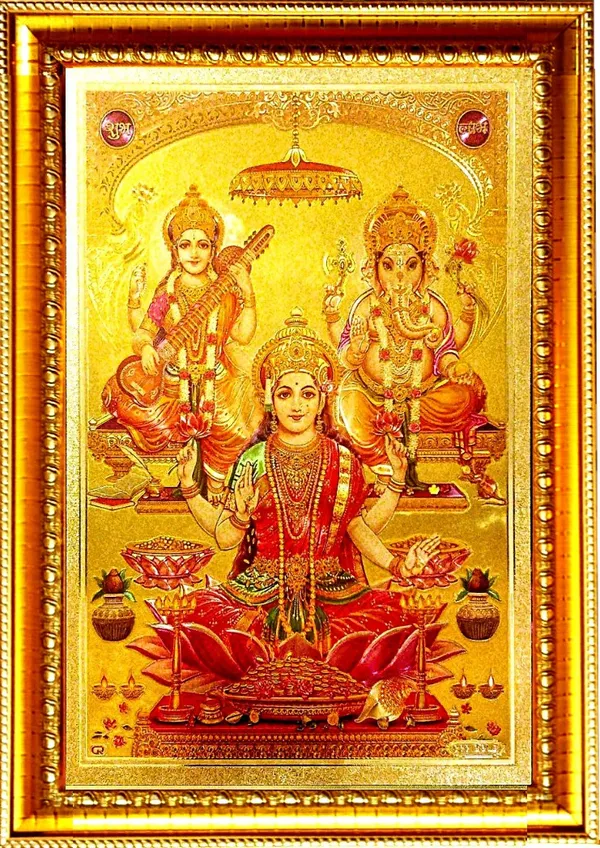 Photo_&_Frame_Laxmi_Ganesh_Saraswati