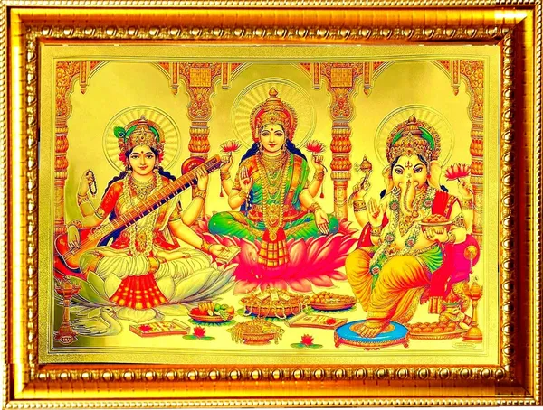 Photo_&_Frame_Laxmi_Ganesh_Saraswati