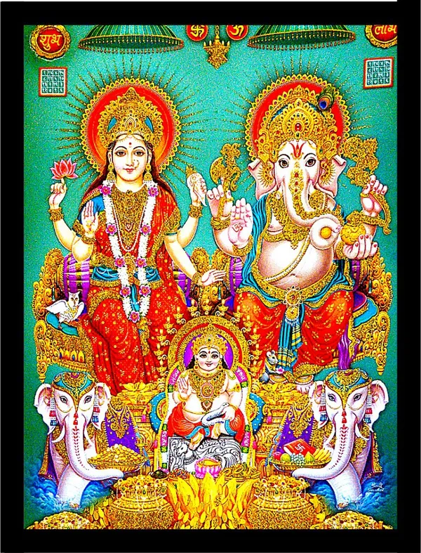 Photo_&_Frame_Laxmi_Kuber_Ganesh