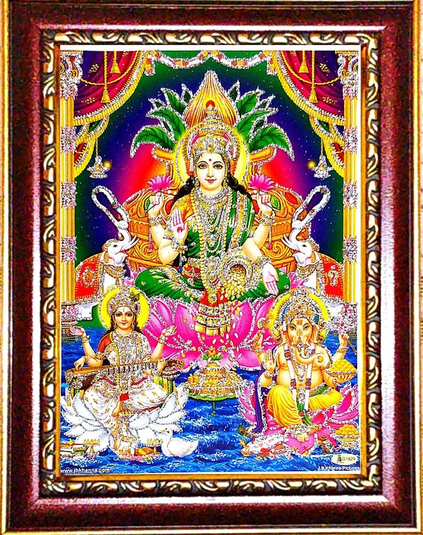 Photo_&_Frame_Laxmi_Ganesh_Saraswati_Maa