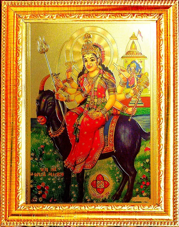 Photo_&_Frame_Ragat_Meldi_Mata_|_Agni_Meldi_Mata_|_Meldi_Mata_Photo_|_Hindu_Devi_|Goddess