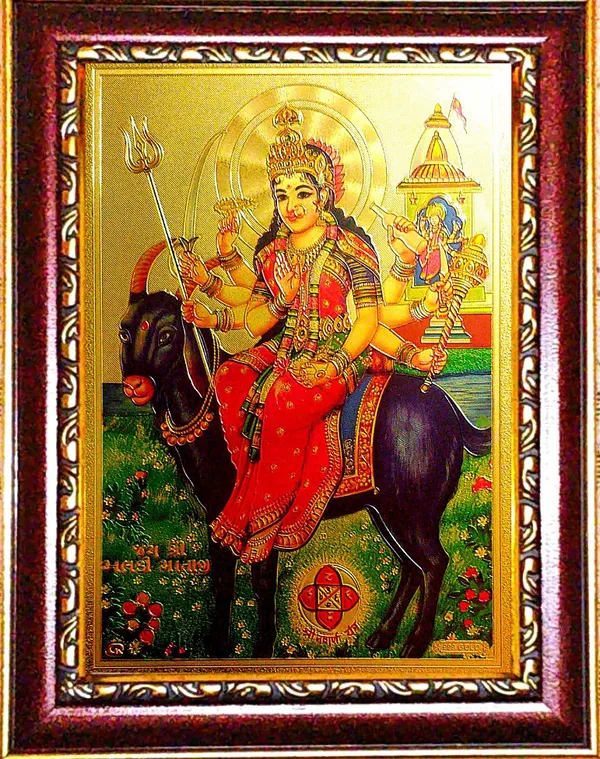 Photo_&_Frame_Ragat_Meldi_Mata_|_Agni_Meldi_Mata_|_Meldi_Mata_Photo_|_Hindu_Devi_|Goddess