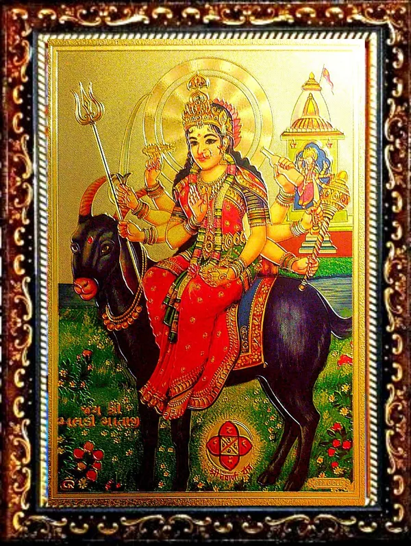 Photo_&_Frame_Ragat_Meldi_Mata_|_Agni_Meldi_Mata_|_Meldi_Mata_Photo_|_Hindu_Devi_|Goddess