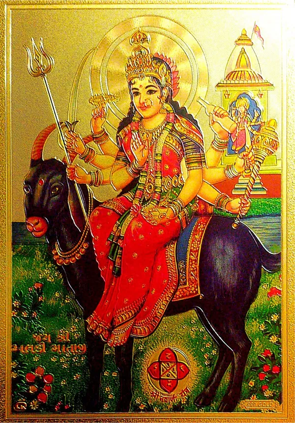 Photo_&_Frame_Ragat_Meldi_Mata_|_Agni_Meldi_Mata_|_Meldi_Mata_Photo_|_Hindu_Devi_|Goddess