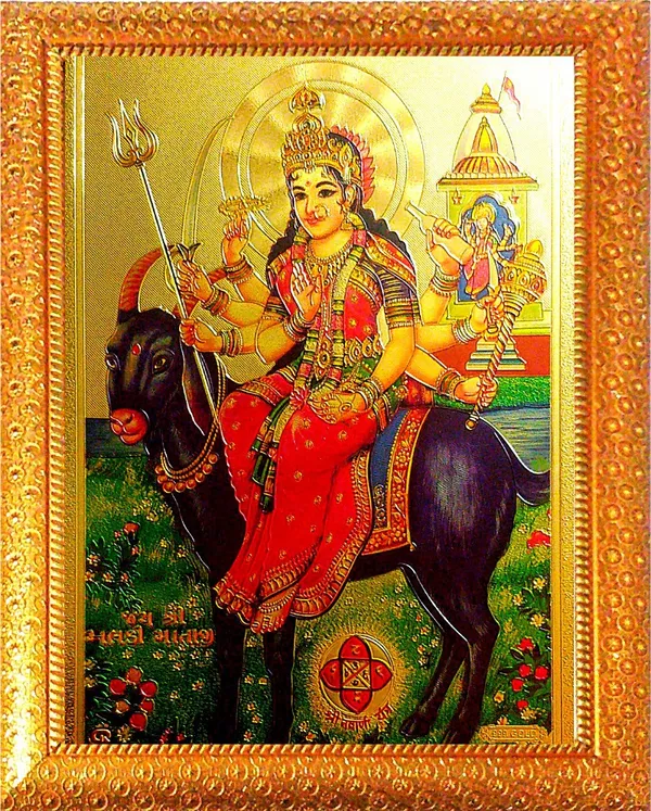 Photo_&_Frame_Ragat_Meldi_Mata_|_Agni_Meldi_Mata_|_Meldi_Mata_Photo_|_Hindu_Devi_|Goddess