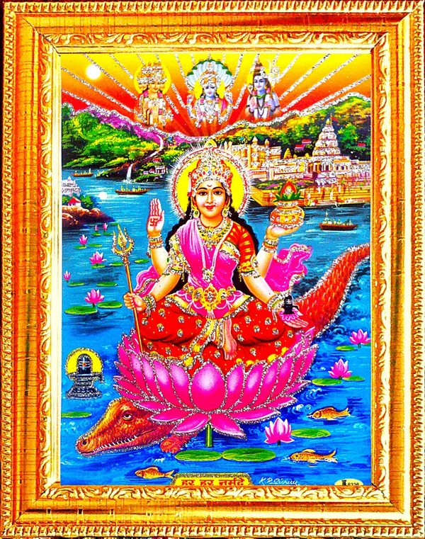 Photo_&_Frame_Narmada_Mata_|_Reva_|Purvaganga
