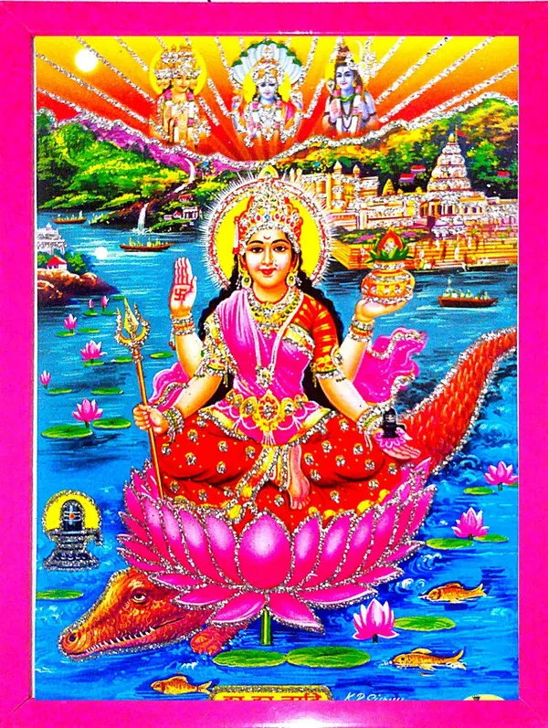 Photo_&_Frame_Narmada_Mata_|_Reva_|Purvaganga