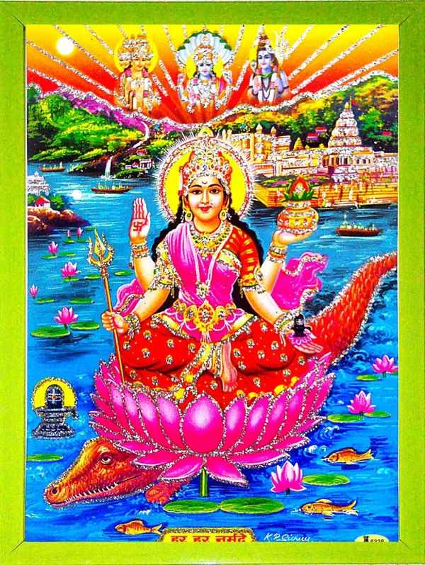 Photo_&_Frame_Narmada_Mata_|_Reva_|Purvaganga
