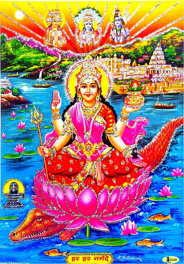 Photo_&_Frame_Narmada_Mata_|_Reva_|Purvaganga