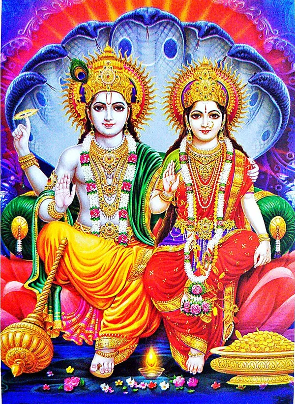 Photo_&_Frame_Lord_Vishnu_Laxmi_Ji_|_Religious