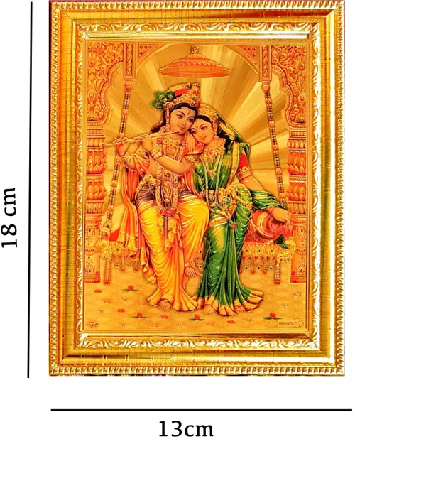 Photo_&_Frame_Gold_Foil_Embossed_Radha_Krishna___|