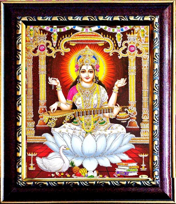 Photo_&_Frame_Saraswati___|_Saraswati_Maa
