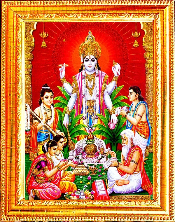 Photo_&_Frame_Lord_Satya_Narayana_Swamy