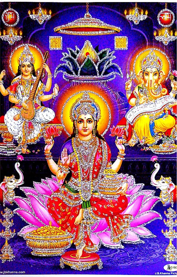 Photo_&_Frame_Laxmi_Ganesh_Saraswati_Maa