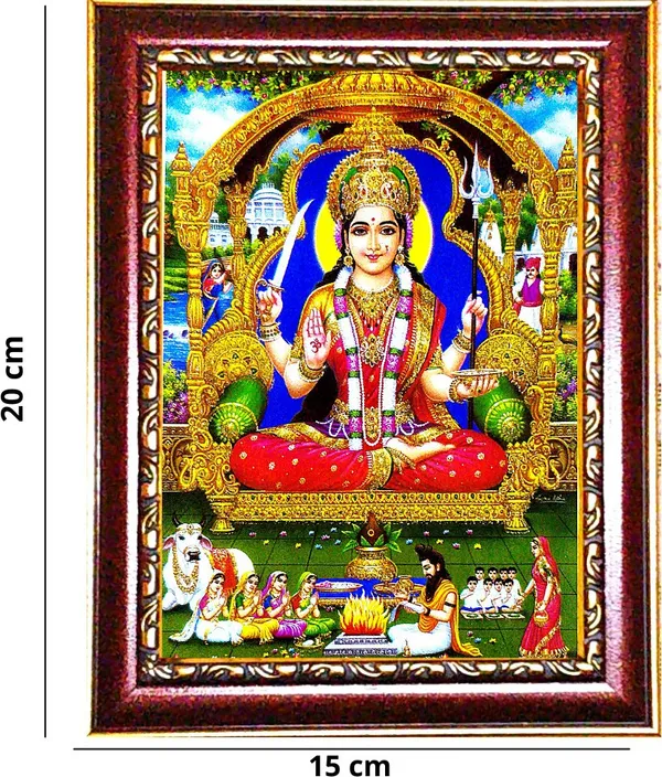 Photo_&_Frame_Jai_Santoshi_Maa_|_Santoshi_Maa_|_Hindu_Folklore_|Goddess_Photo