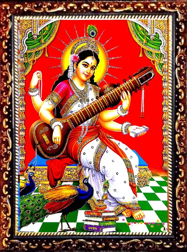 Photo_&_Frame_Saraswati_Maa