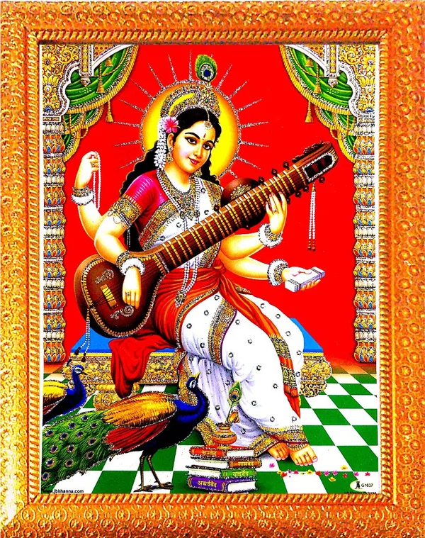 Photo_&_Frame_Saraswati_Maa