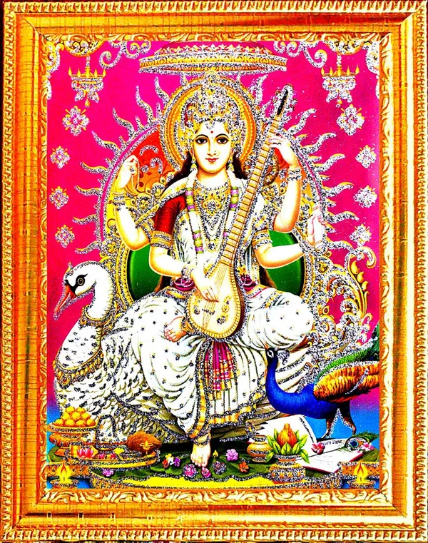 Photo_&_Frame_Saraswati_Maa