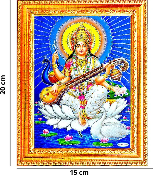Photo_&_Frame_Goddess_Saraswati_|_Basant_Panchami_Pooja_|_Saraswati_Ji
