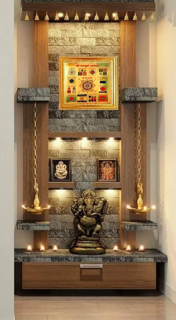 Photo_&_Frame_Shri_Sampurna_Yantra,_Laxmi_Ganesh_Yantra,_13_Auspicious_Yantra_With_Wooden_And_Golden_Frame,