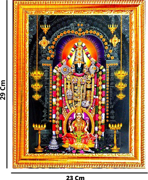 Photo_&_Frame_Tirupati_Balaji_With_Laxmi_Ji