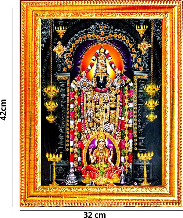 Photo_&_Frame_Tirupati_Balaji_With_Laxmi_Ji