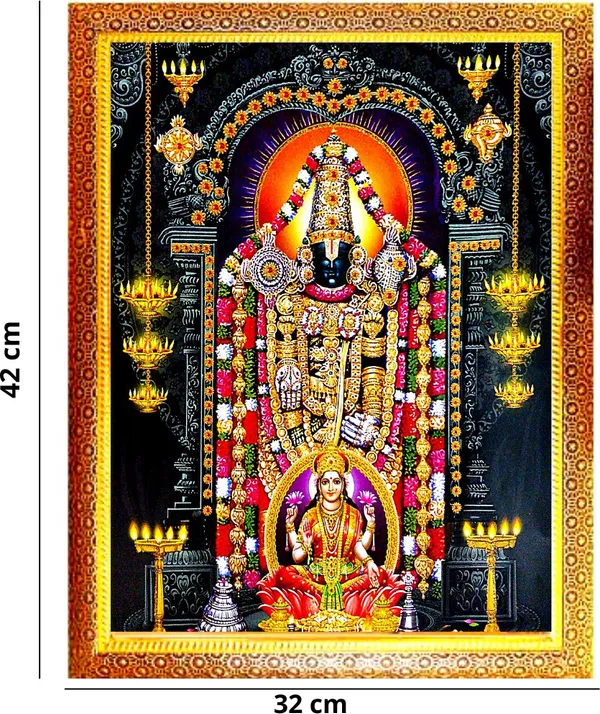 Photo_&_Frame_Tirupati_Balaji_With_Laxmi_Ji