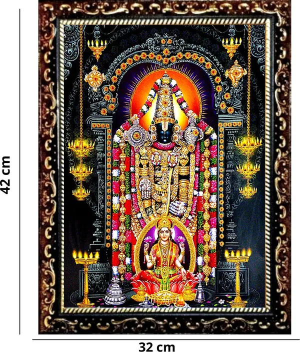 Photo_&_Frame_Tirupati_Balaji_With_Laxmi_Ji