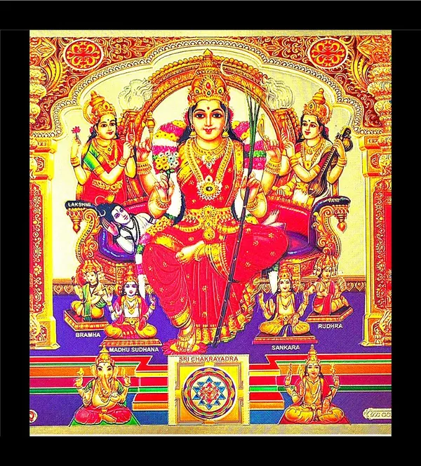 Photo_&_Frame_Tripura_Sundari_|_Rajarajeshwari_|_Shodashi_|_Lalita_Devi_|_Hindu_Goddess