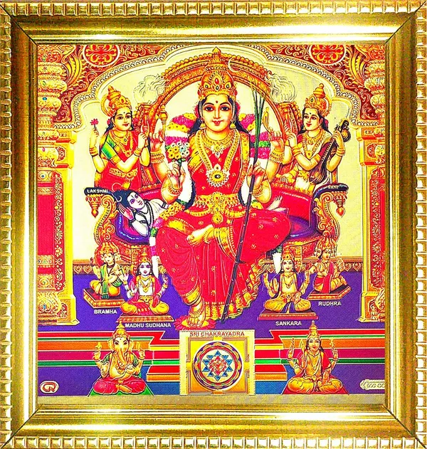 Photo_&_Frame_Tripura_Sundari_|_Rajarajeshwari_|_Shodashi_|_Lalita_Devi_|_Hindu_Goddess