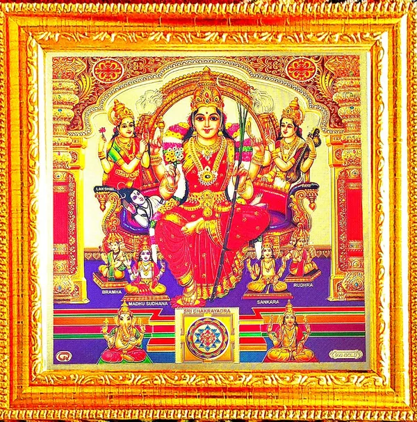 Photo_&_Frame_Tripura_Sundari_|_Rajarajeshwari_|_Shodashi_|_Lalita_Devi_|_Hindu_Goddess