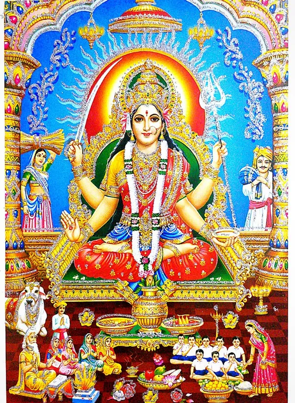Photo_&_Frame_Santoshi_Mata_Photo_Frme
