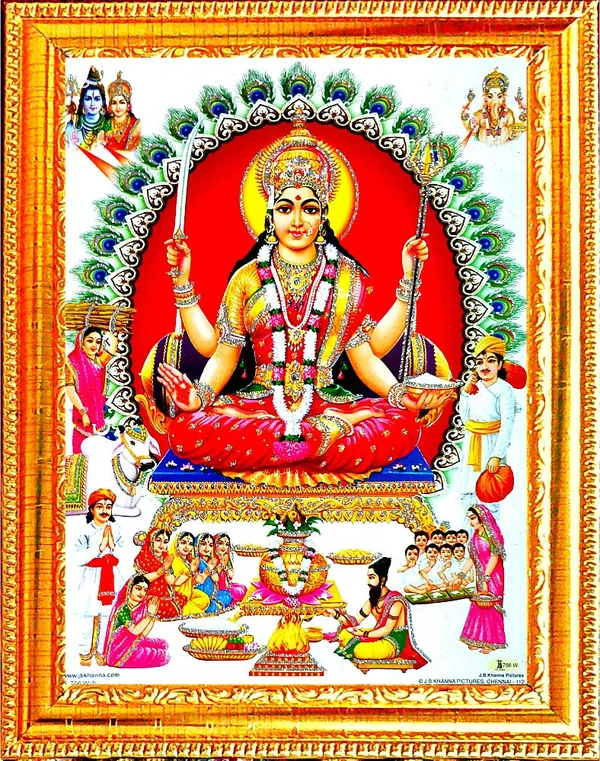 Photo_&_Frame_Santoshi_Maa___|_Goddess_Of_Satisfaction
