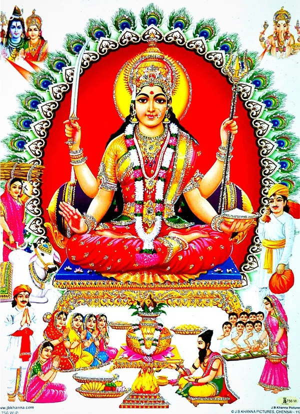 Photo_&_Frame_Santoshi_Maa___|_Goddess_Of_Satisfaction