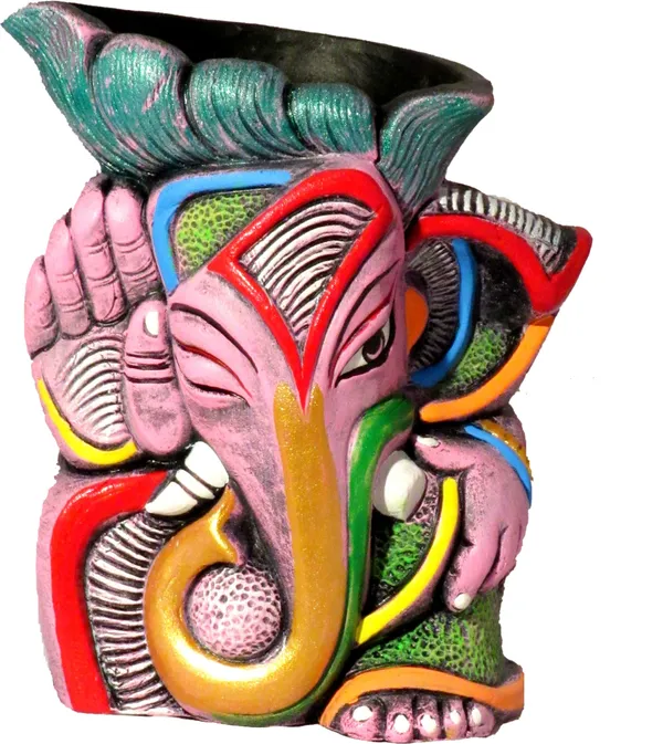 Handmade_Multipurpose_Terracotta_Ganesha_Pen_Stand_/_Flower_Pot_For_Home_And_Office_Table_Decor_Terracotta_Vase_(5_Inch,_Multicolor)