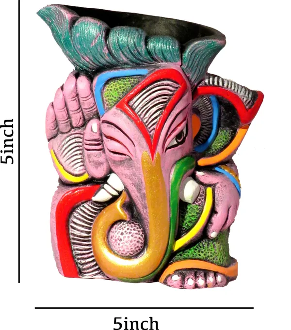 Handmade_Multipurpose_Terracotta_Ganesha_Pen_Stand_/_Flower_Pot_For_Home_And_Office_Table_Decor_Terracotta_Vase_(5_Inch,_Multicolor)