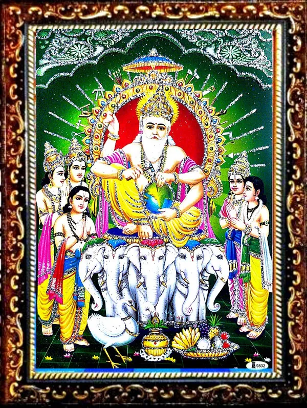 Photo_&_Frame_Vishwakarma_Ji___|_God__s_|_Hindu_God_Photo_|_Bhagwan_Photo_|_Small_Size_Photo_Of_7X_5_Inch