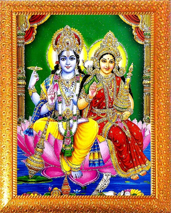 Photo_&_Frame_Lord_Vishnu_Laxmi_Ji_|_Laxmi_Ji_Vishnu_Ji