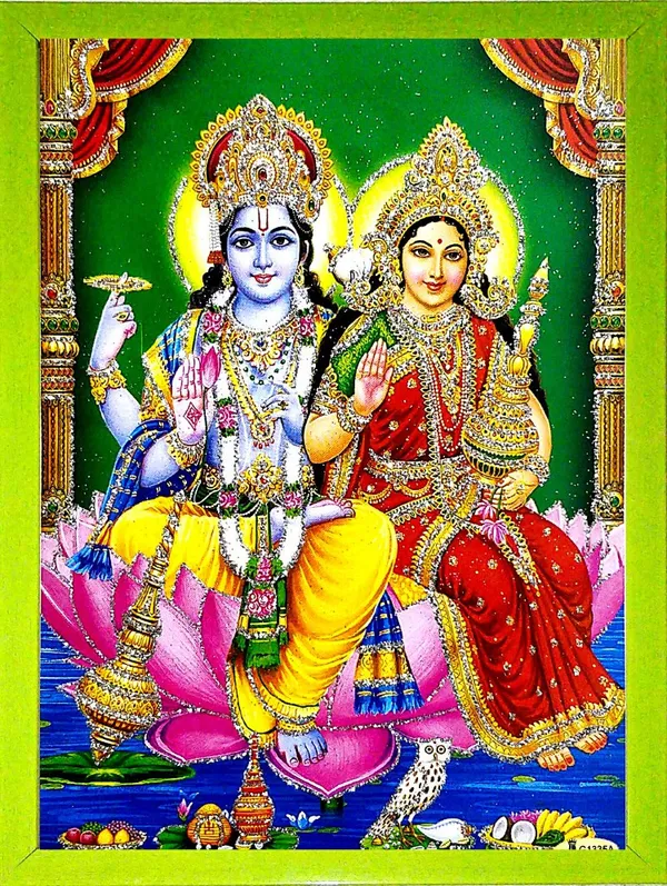 Photo_&_Frame_Lord_Vishnu_Laxmi_Ji_|_Laxmi_Ji_Vishnu_Ji