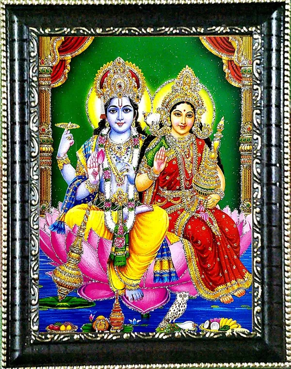 Photo_&_Frame_Lord_Vishnu_Laxmi_Ji_|_Laxmi_Ji_Vishnu_Ji