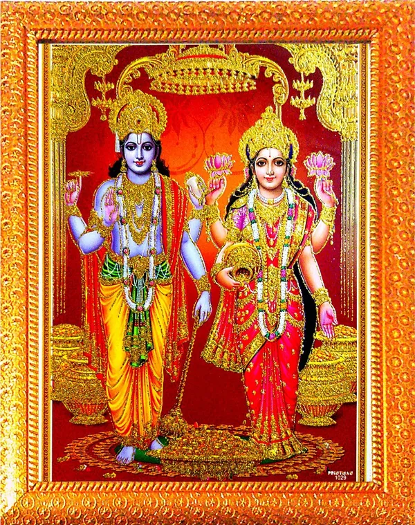 Photo_&_Frame_Lord_Vishnu_Ji_With_Mahalakshmi