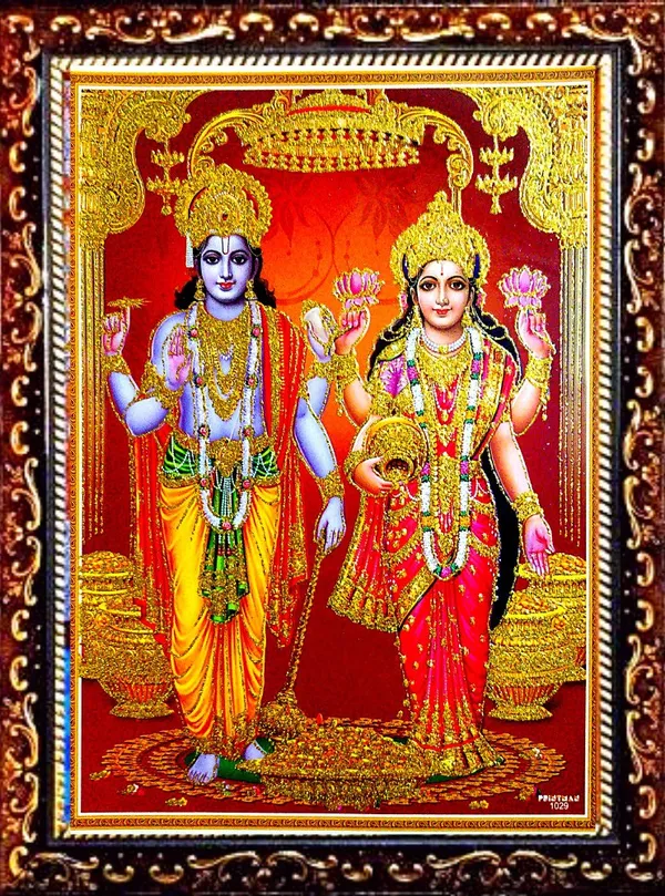 Photo_&_Frame_Lord_Vishnu_Ji_With_Mahalakshmi