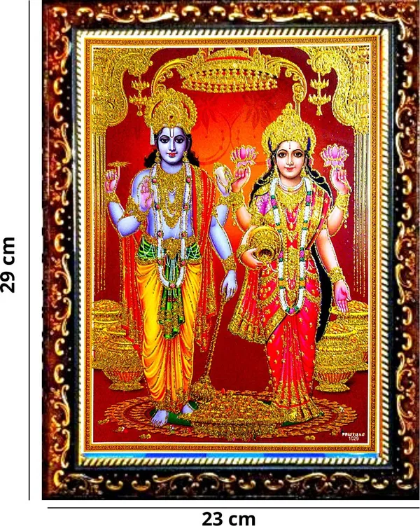 Photo_&_Frame_Lord_Vishnu_Ji_With_Mahalakshmi