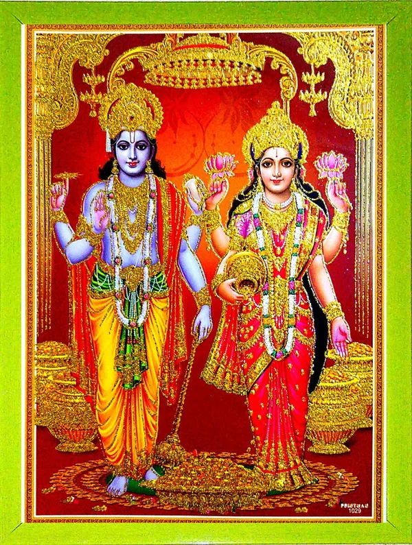 Photo_&_Frame_Lord_Vishnu_Ji_With_Mahalakshmi
