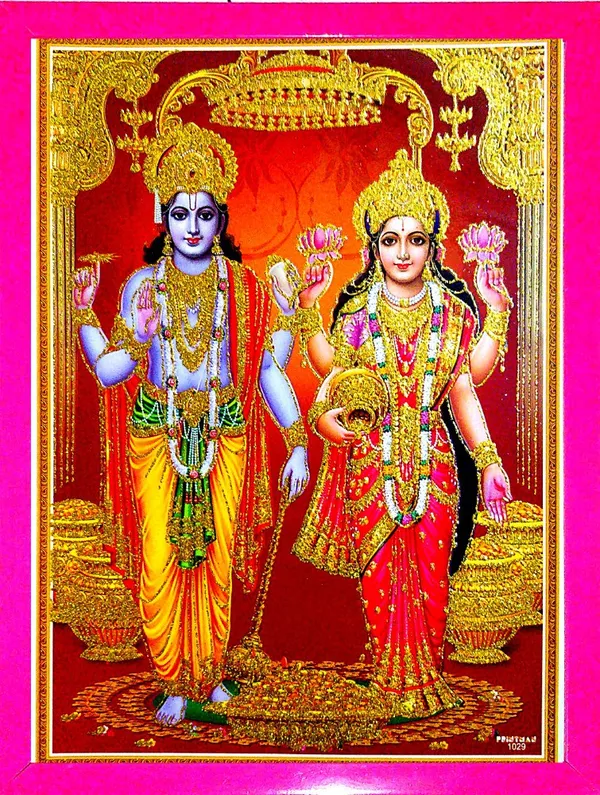 Photo_&_Frame_Lord_Vishnu_Ji_With_Mahalakshmi