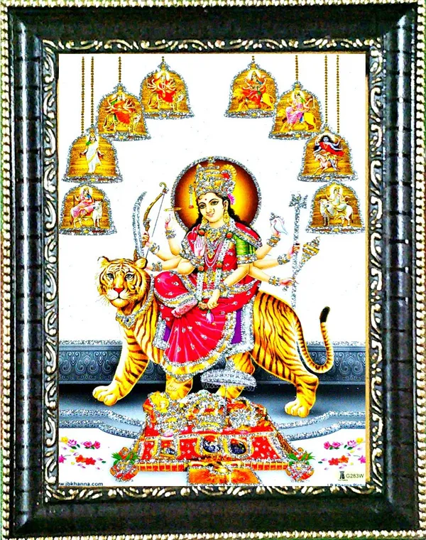 Photo_&_Frame_Nav_Durga_Maa___|_Ambe_Maa_|_Sherawali_Maa___For_Pooja_Ghar